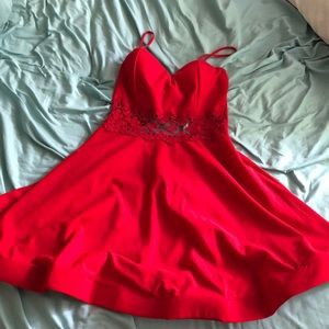 Red summer dress